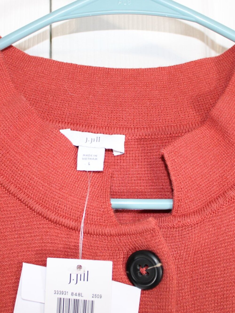 NWT J.Jill Cinnabar Colored Button-Front Closure Blazer Cardigan - Picture 2 of 14